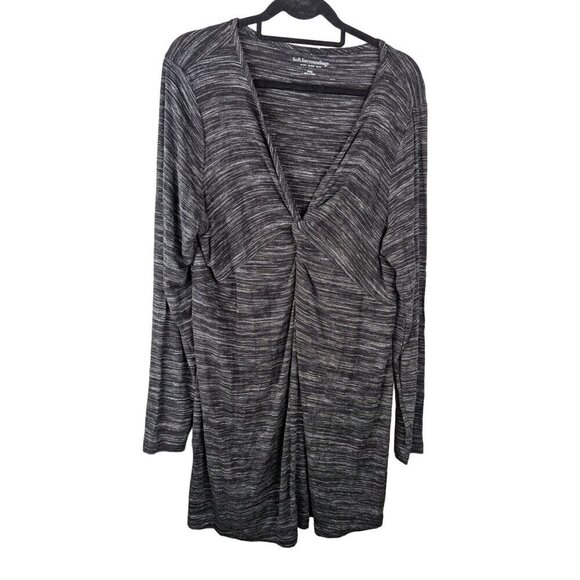 Soft Surroundings Twist Front Dress/Tunic Long Sleeve V Neck Gray XL - Picture 1 of 7